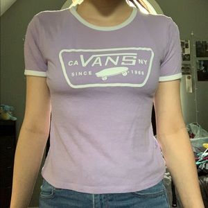 Cute New Lavender Light Purple Vans T-shirt XS